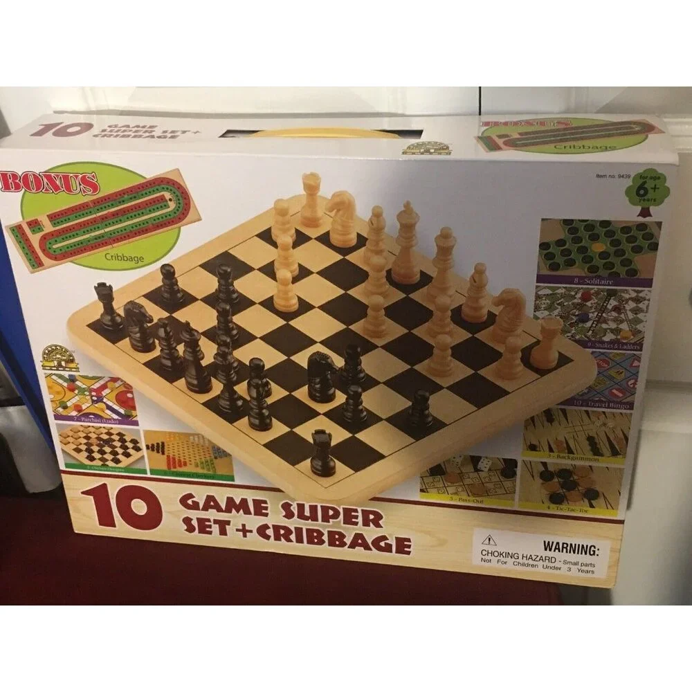 New 10 Game Super Set Plus Bonus Cribbage Challenge Master‎ Game Co